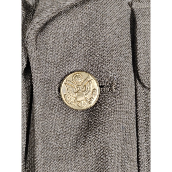 Vintage WWII U.S. Army Class A Uniform Military Jacket Size 38R 38 R Wool WW2 - Picture 6 of 13